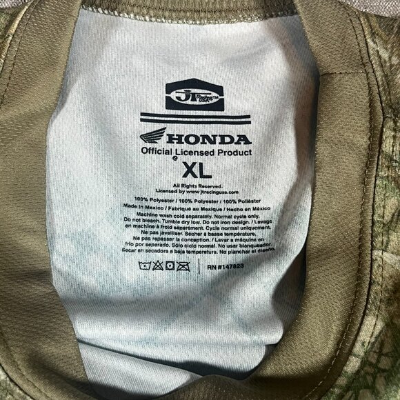 Honda JT Racing Long Sleeve Shirt Men Size XL Jersey Oak Camo Green/Tan NEW - Picture 7 of 9
